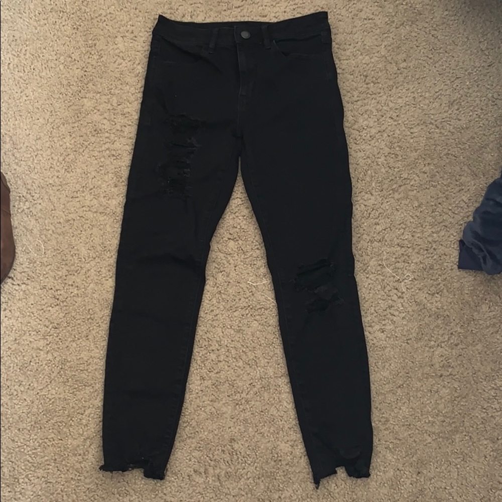 American Eagle black ripped jeans